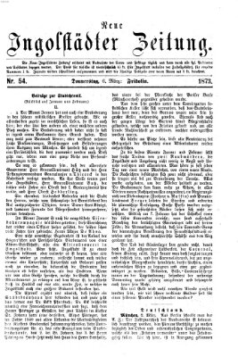 Neue Ingolstädter Zeitung Donnerstag 6. März 1873