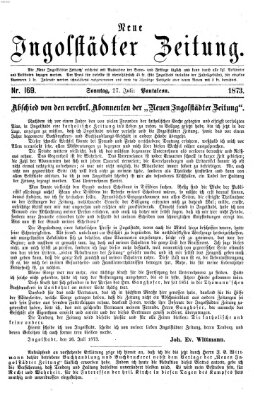 Neue Ingolstädter Zeitung Sonntag 27. Juli 1873