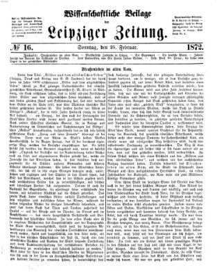 Leipziger Zeitung Sonntag 25. Februar 1872