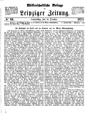 Leipziger Zeitung Donnerstag 16. Oktober 1873