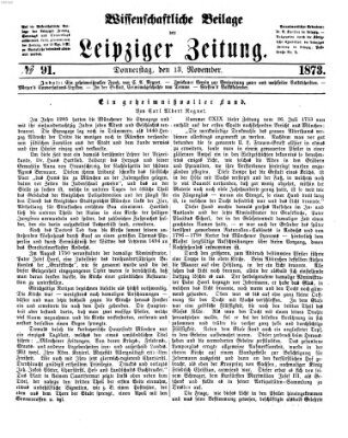 Leipziger Zeitung Donnerstag 13. November 1873