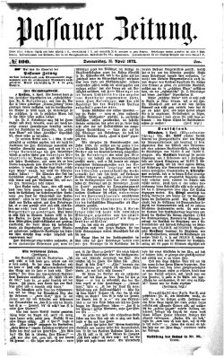 Passauer Zeitung Donnerstag 11. April 1872