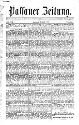 Passauer Zeitung Sonntag 21. Juli 1872