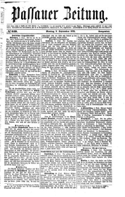 Passauer Zeitung Montag 9. September 1872