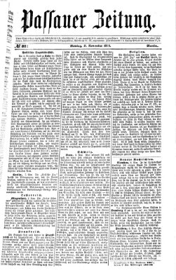 Passauer Zeitung Montag 11. November 1872