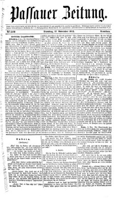 Passauer Zeitung Dienstag 12. November 1872