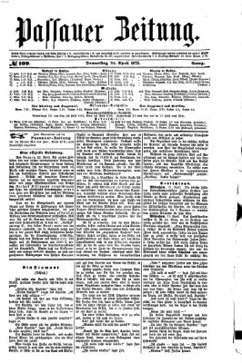 Passauer Zeitung Donnerstag 24. April 1873