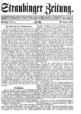Straubinger Zeitung Dienstag 30. Januar 1872