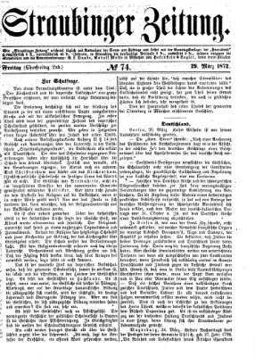 Straubinger Zeitung Freitag 29. März 1872