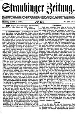 Straubinger Zeitung Dienstag 30. Juli 1872