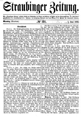 Straubinger Zeitung Samstag 7. Juni 1873