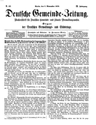 Deutsche Gemeinde-Zeitung Samstag 5. November 1870