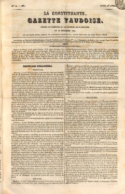 La constituante Montag 25. April 1831