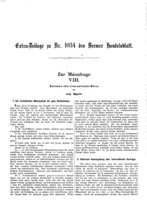 Bremer Handelsblatt Samstag 5. August 1871