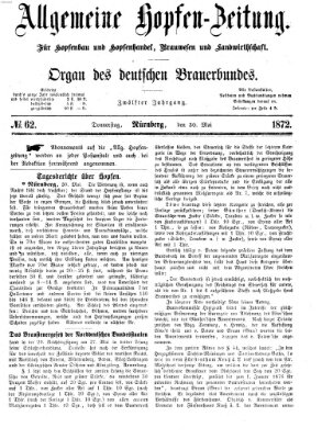 Allgemeine Hopfen-Zeitung Donnerstag 30. Mai 1872
