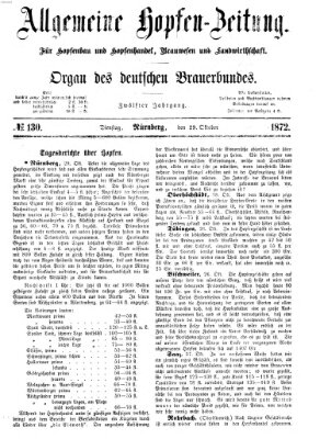 Allgemeine Hopfen-Zeitung Dienstag 29. Oktober 1872