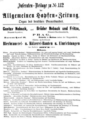 Allgemeine Hopfen-Zeitung Donnerstag 19. September 1872