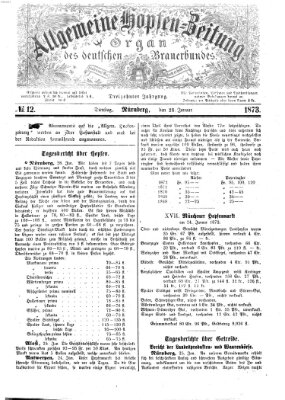 Allgemeine Hopfen-Zeitung Dienstag 28. Januar 1873