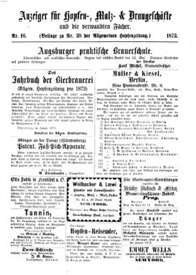 Allgemeine Hopfen-Zeitung Samstag 29. März 1873