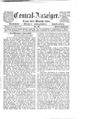 Central-Anzeiger Sonntag 6. April 1873