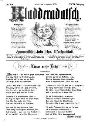 Kladderadatsch Sonntag 14. September 1873