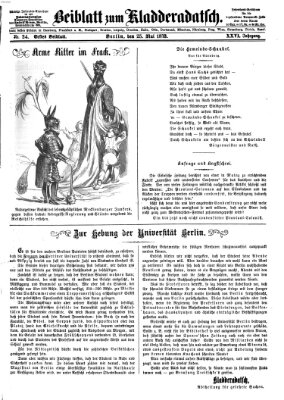 Kladderadatsch Sonntag 25. Mai 1873