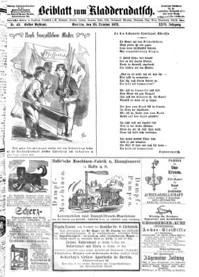 Kladderadatsch Sonntag 26. Oktober 1873