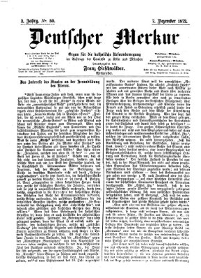 Deutscher Merkur Samstag 7. Dezember 1872