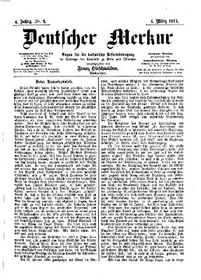 Deutscher Merkur Samstag 1. März 1873