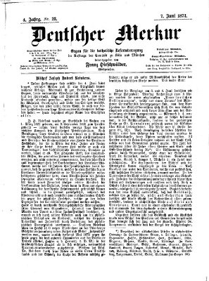 Deutscher Merkur Samstag 7. Juni 1873