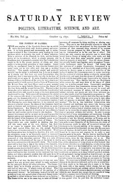 Saturday review Samstag 19. Oktober 1872