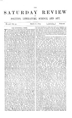 Saturday review Samstag 22. März 1873