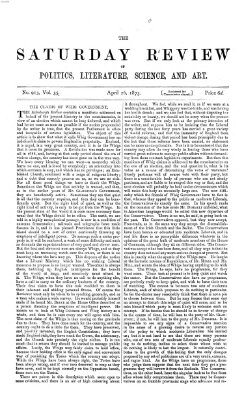 Saturday review Samstag 26. April 1873