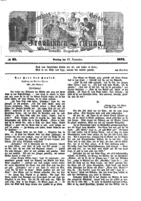 Fränkische Zeitung (Ansbacher Morgenblatt) Sonntag 17. September 1871