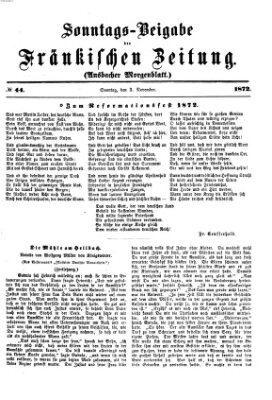 Fränkische Zeitung (Ansbacher Morgenblatt) Sonntag 3. November 1872