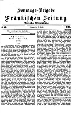 Fränkische Zeitung (Ansbacher Morgenblatt) Sonntag 6. April 1873