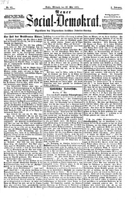 Neuer Social-Demokrat Mittwoch 28. Mai 1873