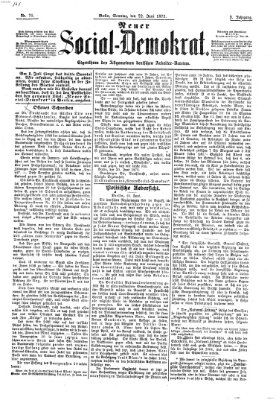 Neuer Social-Demokrat Sonntag 22. Juni 1873
