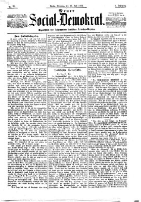 Neuer Social-Demokrat Sonntag 27. Juli 1873