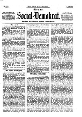 Neuer Social-Demokrat Sonntag 31. August 1873