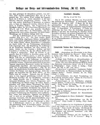Berg- und hüttenmännische Zeitung Freitag 25. März 1870