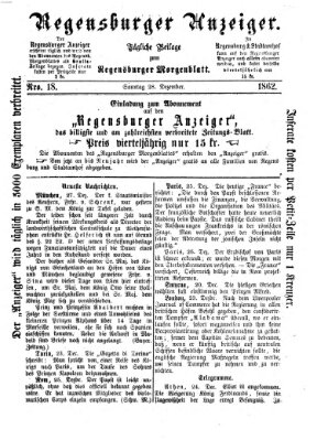 Regensburger Anzeiger Sonntag 28. Dezember 1862