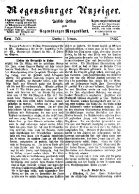 Regensburger Anzeiger Dienstag 3. Februar 1863
