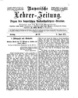 Bayerische Lehrerzeitung Freitag 2. Juni 1871
