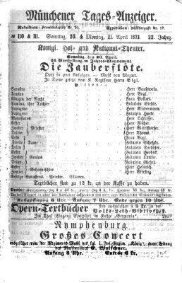 Münchener Tages-Anzeiger Montag 21. April 1873