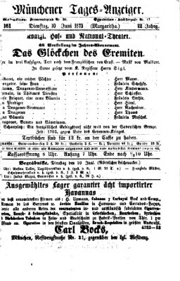 Münchener Tages-Anzeiger Dienstag 10. Juni 1873
