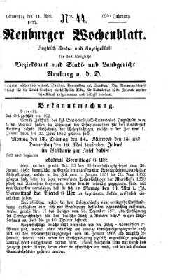 Neuburger Wochenblatt Donnerstag 11. April 1872