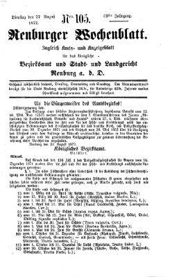 Neuburger Wochenblatt Dienstag 27. August 1872