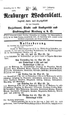 Neuburger Wochenblatt Donnerstag 8. Mai 1873