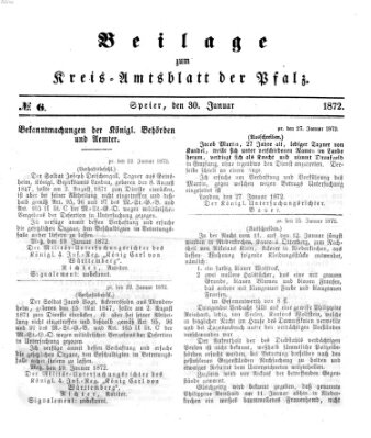 Königlich-bayerisches Kreis-Amtsblatt der Pfalz (Königlich bayerisches Amts- und Intelligenzblatt für die Pfalz) Dienstag 30. Januar 1872